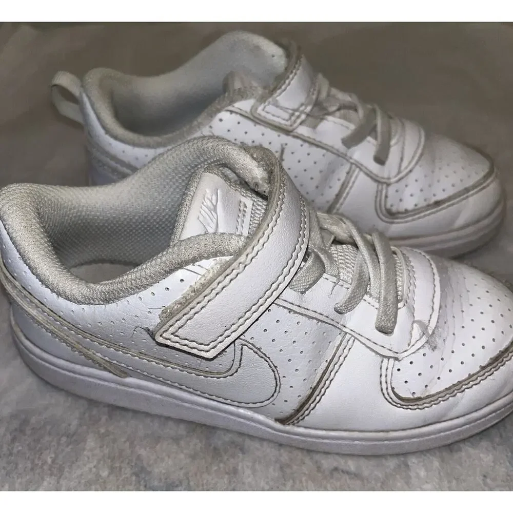 Nike Court Borough Low SL TDV Sneaker White Size 10c AV3172 100